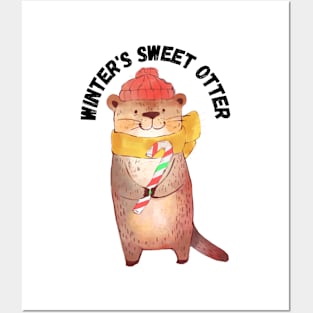 Winter's Sweet Otter Posters and Art